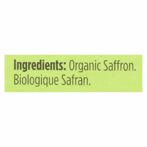 Spicely Organics - Organic Saffron - Case of 6 - 0.007 oz. Perspective: back