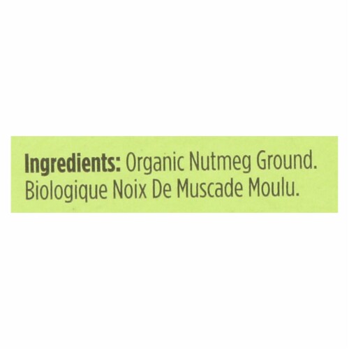 Spicely Organics - Organic Nutmeg - Ground - Case of 6 - 0.4 oz. Perspective: back