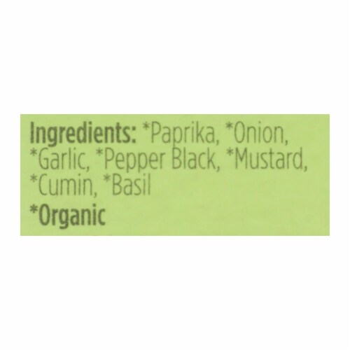 Spicely Organics - Organic Chicken Kabob Seasoning - Case of 6 - 0.4 oz. Perspective: back