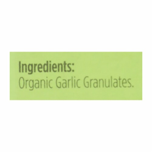 Spicely Organics - Organic Garlic Granulates - Case of 6 - 0.45 oz. Perspective: back