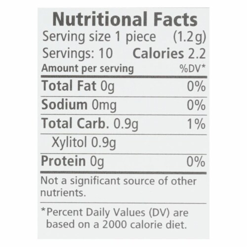 Spry Xylitol Gums - Fresh Fruit - Case of 20 - 10 Count Perspective: back