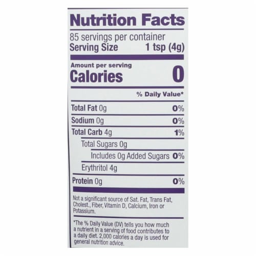Swerve - Sweetener - Granular - Case of 6 - 12 oz. Perspective: back