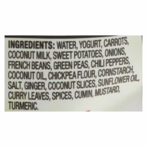 Heat & Eat Indian Cuisine Entr?e - Hot & Spicy Coconut Vegetables - Case of 6 - 10 oz. Perspective: back