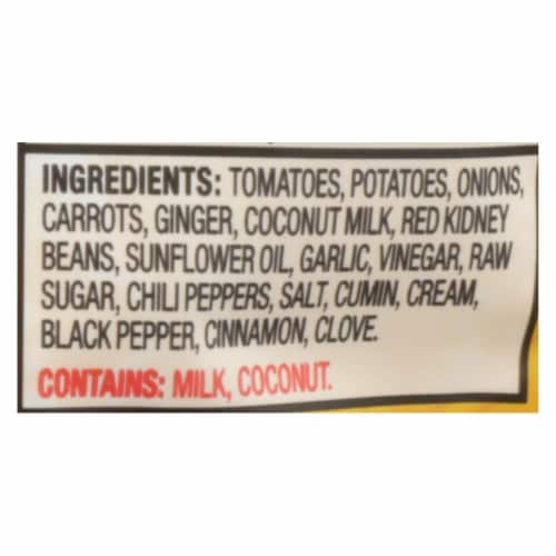 Tasty Bite Heat & Eat Indian Cuisine Entr?e - Hot & Spicy Vindaloo - Case of 6 - 10 oz. Perspective: back