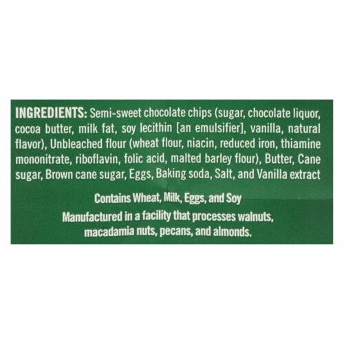 Tate's Bake Shop Double Chocolate Chip Cookies - Case Of 12 - 7 Oz. Perspective: back