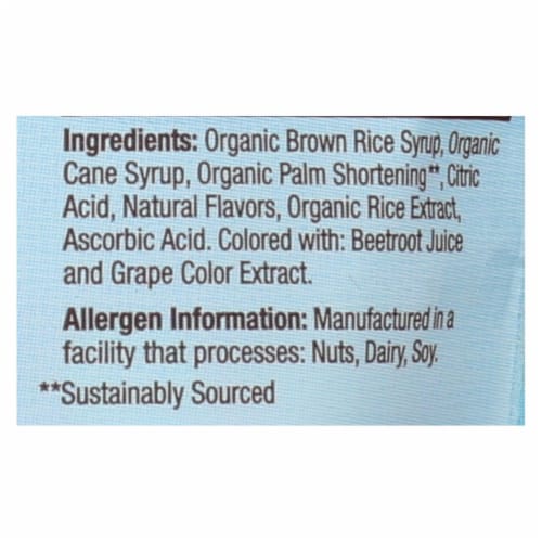 Chewy Fruities Organic Christmas Candy Chews - Sour Assorted - Case of 6 - 4 oz. Perspective: back