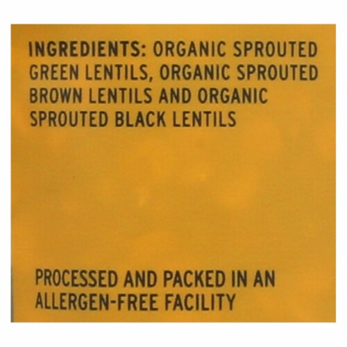 Truroots Organic Trio Lentils - Accents Sprouted - Case of 6 - 8 oz. Perspective: back
