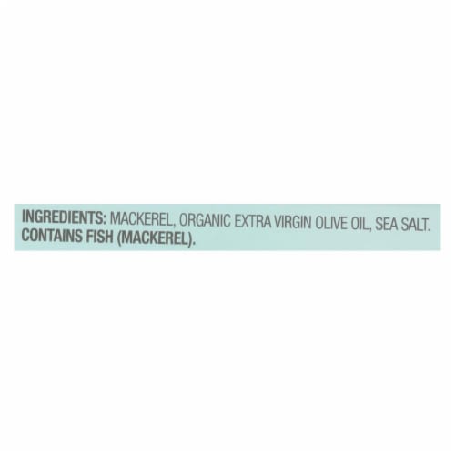 Wild Planet Wild Mackerel Fillets In Extra Virgin Olive Oil - Case of 12 - 4.375 oz. Perspective: back