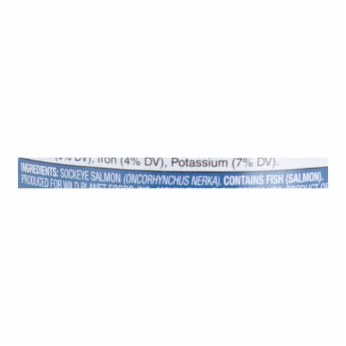 Wild Planet Wild Sockeye Salmon - No Salt Added - Case of 12 - 6 oz. Perspective: back