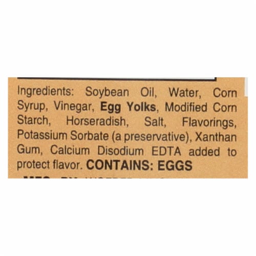 Woeber's Sandwich Pal Smoky Horseradish Sauce - Case of 6 - 16 Fl oz. Perspective: back