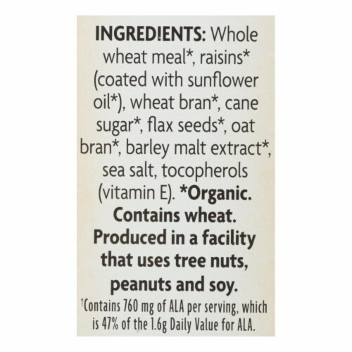 Nature's Path Organic Flax Plus Raisin Bran Cereal - Case of 12 - 14 oz. Perspective: back