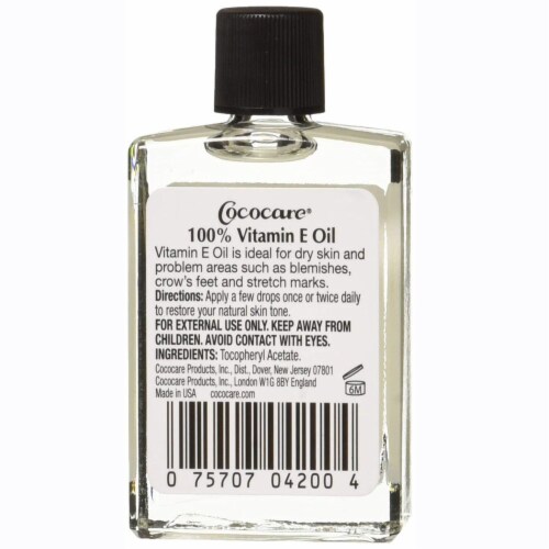 Cococare Vitamin E Oil - 28000 IU - 1 fl oz Perspective: back