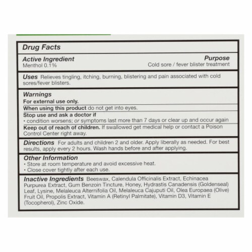 Quantum SuperLysine Plus Cold Sore Treatment - 0.75 oz. Perspective: back