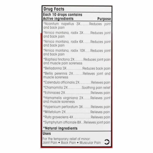 T-Relief - Pain Relief Oral Drops - Arnica plus 12 Natural Ingredients - 1.69 oz. Perspective: back