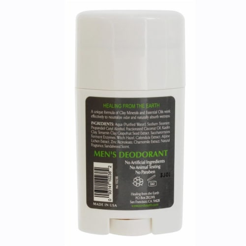 Zion Health - Deodorant Men Sandalwood - 1 Each - 2.8 OZ - Best Gift For Father's Day Perspective: back
