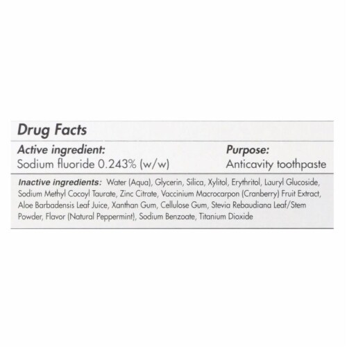 Spry Toothpaste - Peppermint - Flouride - 5 oz Perspective: back