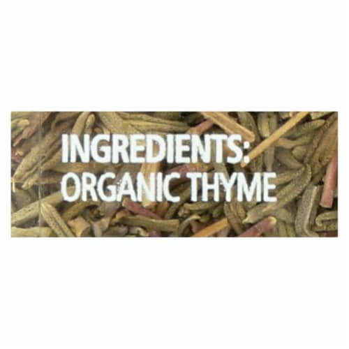 Simply Organic Thyme Leaf - Organic - Whole - Fancy Grade - .78 oz Perspective: back