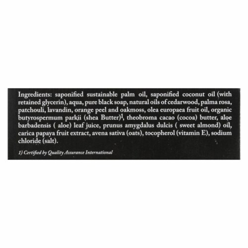 Dr. Woods Bar Soap Raw Black - 5.25 oz. Perspective: back
