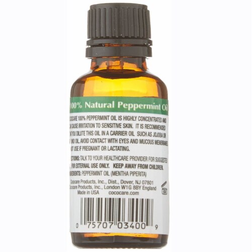 Cococare Peppermint Oil - 100 Percent Natural - 1 fl oz Perspective: back