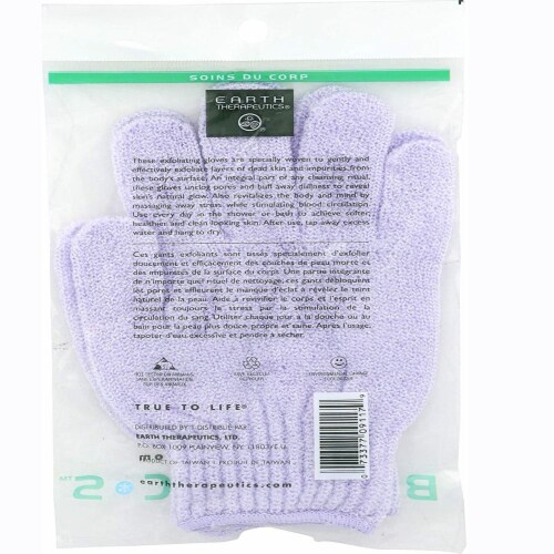 Earth Therapeutics Exfoliating Hydro Gloves White - 1 Pair Perspective: back