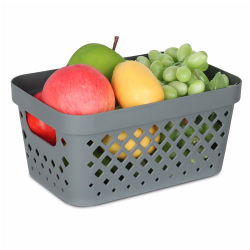 Glad Diamond Storage Basket - Grey Perspective: back