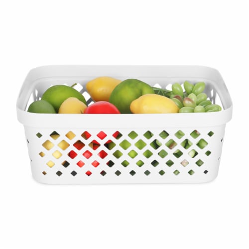 Glad Diamond Storage Basket - White Perspective: back