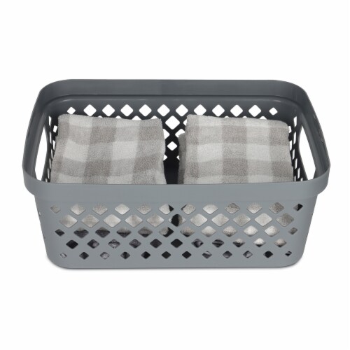 Glad Diamond Storage Basket - Grey Perspective: back