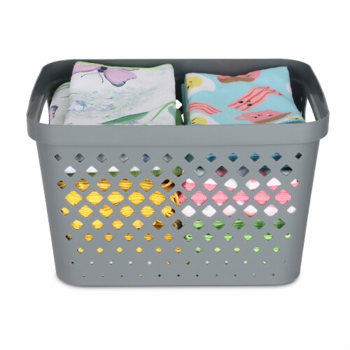 Glad Diamond Storage Basket - Grey Perspective: back