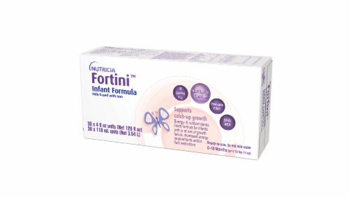 Nutricia Fortini Infant Formula - Milk-Based with Iron - 4 Fl Oz Carton (Case of 30) Perspective: back