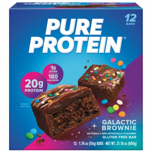 Pure Protein® Galactic Brownie Gluten Free Protein Bar Perspective: back