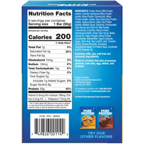 Pure Protein® Lemon Cake Bars Value Pack Perspective: back