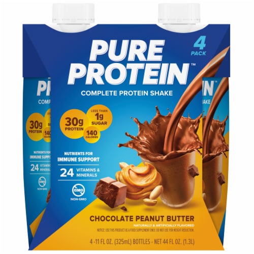 Pure Protein™ Chocolate Peanut Butter Protein Shakes Perspective: back