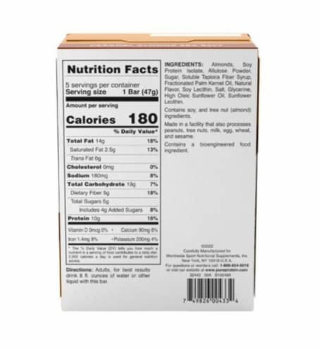 Pure Protein® Sea Salt Caramel Almond Nut Bars Perspective: back