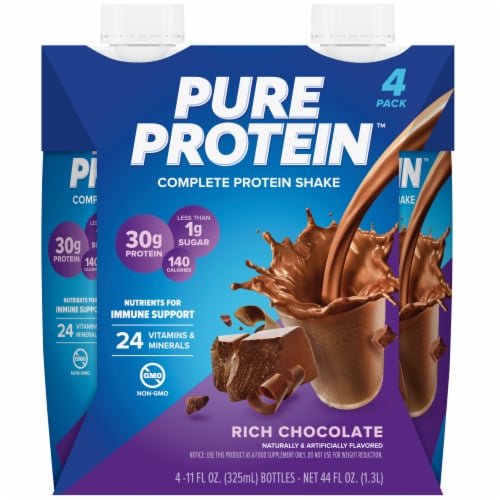 Pure Protein™ Rich Chocolate Complete Protein Shakes Perspective: back