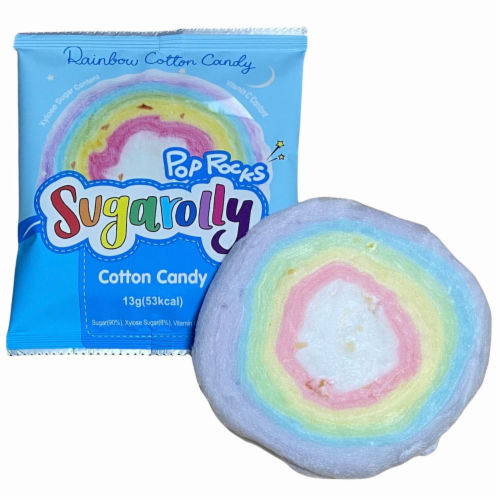 Sugarolly Rainbow Cotton Candy Pop Rocks (1 RRP Box) Perspective: back