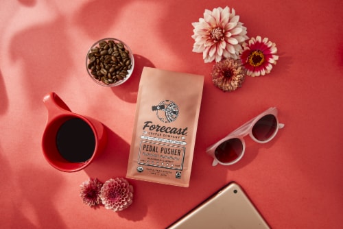 Forecast™ Pedal Pusher Milk Chocolate Cherries Medium Roast Organic Espresso Whole Bean Coffee Perspective: back