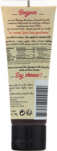 Maison Riviere Espelette Pepper Jelly Squeeze on Cheese Perspective: back