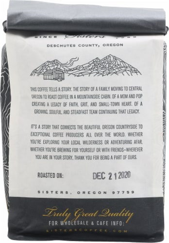 Sisters Coffee Company High Desert Sunrise Light Roast Coffee Perspective: back