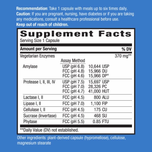 Nature's Way CompleteGest® Vegetarian Enzymes Dietary Supplement Perspective: back