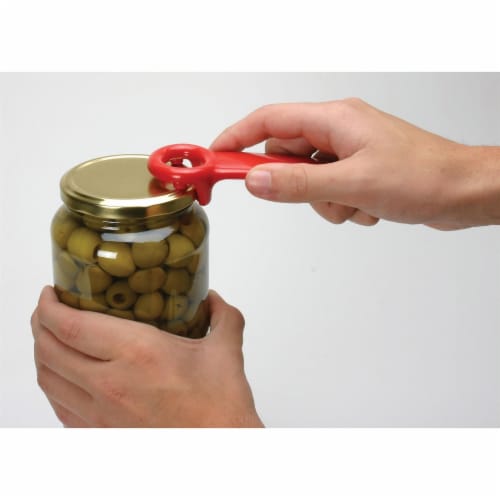 Brix Original Easy Jar Key Opener, Red, 5.62-Inches Perspective: back