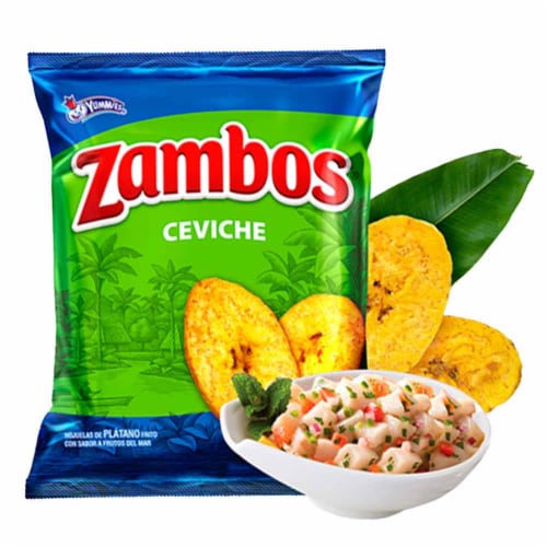 Zambos® Ceviche Flavored Premium Plantain Chips Perspective: back