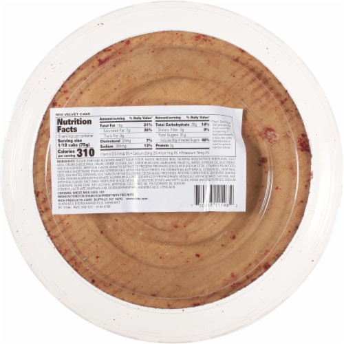 Rich's 8" Red Velvet Single Layer Cake Perspective: back