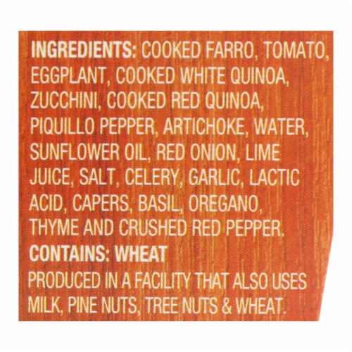 Cucina and Amore - Grilled Vegetables - Farro - Case of 6 - 7.9 oz Perspective: back