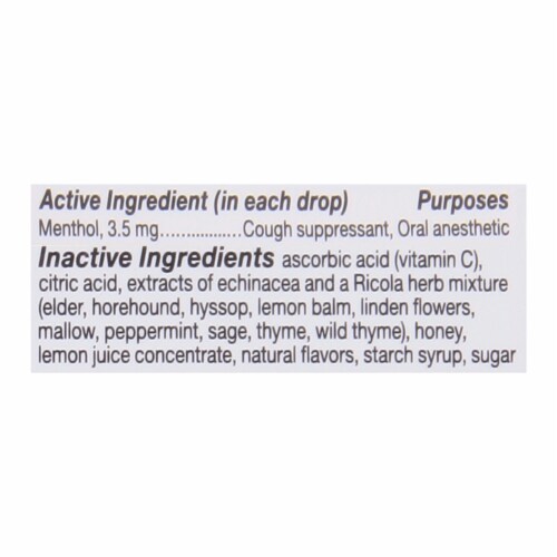Ricola - Cough Drop Ech Honey Lemon - Case of 6-45 CT Perspective: back