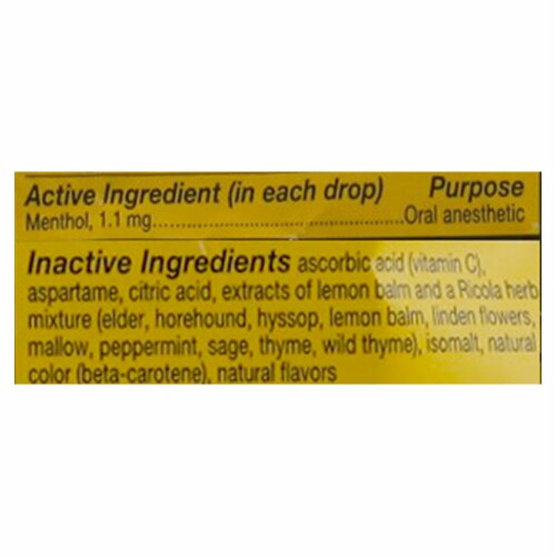 Ricola - Cough Drop Sugar Free Lemon Mint - Case of 8-19 CT Perspective: back