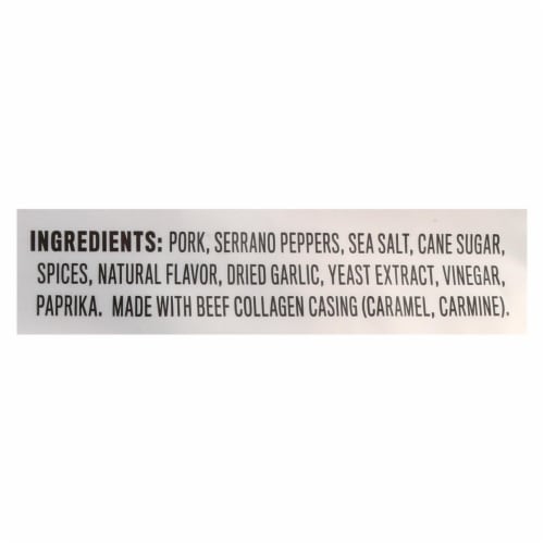 Hot And Spicy Pork Sausages - Case of 8 - 5 OZ Perspective: back