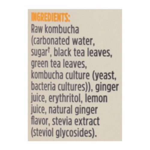Remedy - Kombucha Ginger Lemon - Case of 12-11 FZ Perspective: back
