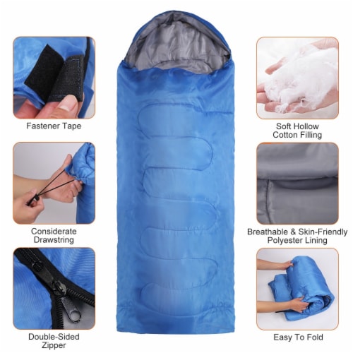 Moisture Proof Camping Sleeping Bag Spring Autumn Winter with Carry Bag 1 Set Mariano s