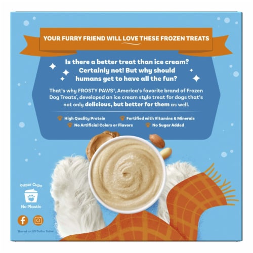 Purina Frosty Paws Peanut Butter Flavor Frozen Dog Treats 4 Count Harris Teeter