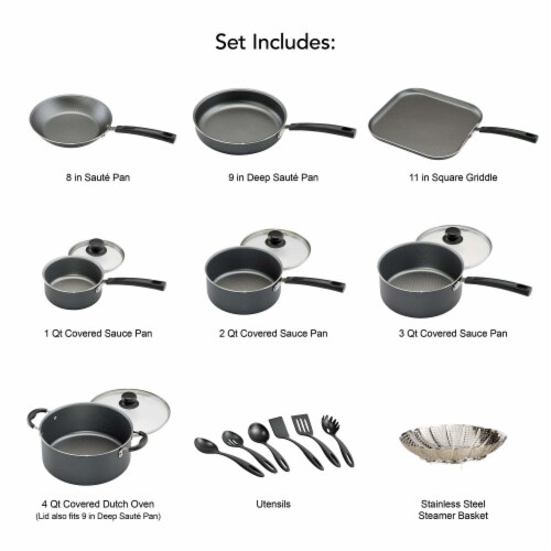 Primaware 9-Piece Stainless Steel Cookware Set Primaware 9-Piece Stainless Steel Cookware Set